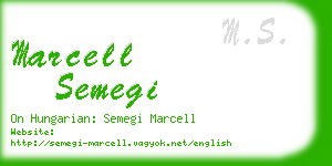 marcell semegi business card